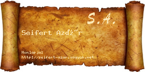 Seifert Azár névjegykártya